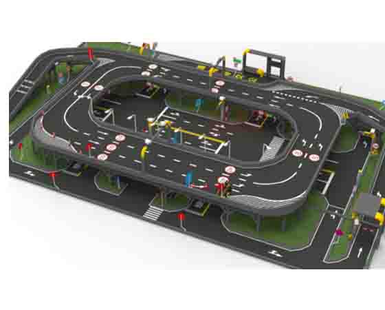 智能駕駛環(huán)境仿真實訓裝置沙盤